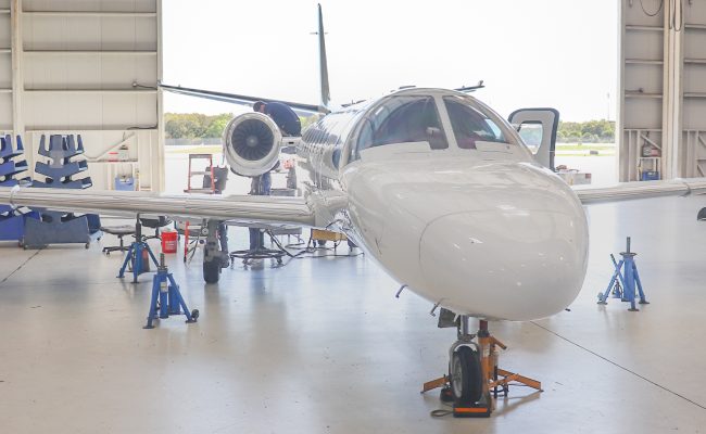 exterior of jet aircraft small