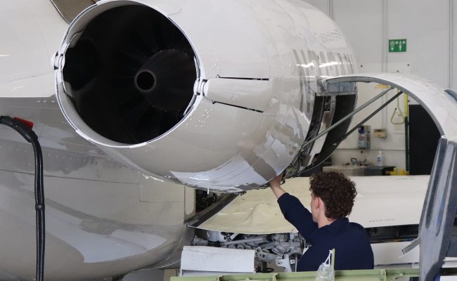 Hawker Aircraft technician servicing